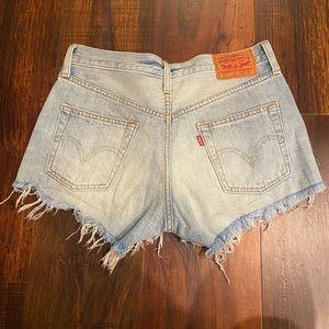 Levi denim cut off shorts, Size 25.